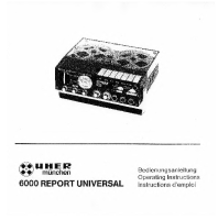 Uher 6000-Report - Owners Manual 